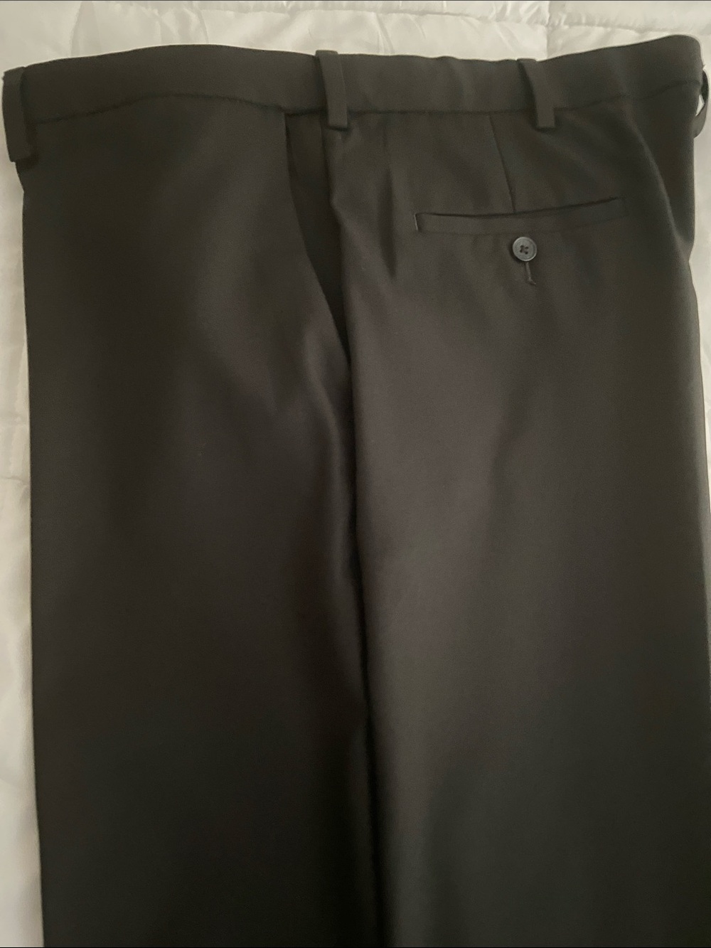 Classic Black Mens Dress Pants - Straight Leg